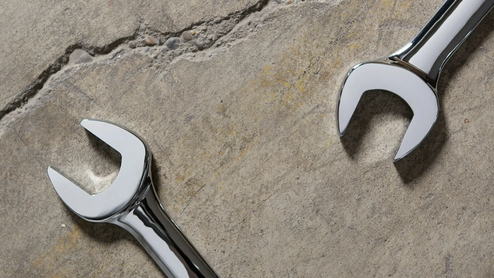 stainless steel tool on gray sand